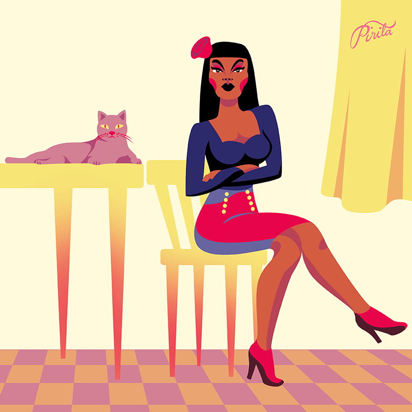 Cat on the table Pirita www.png